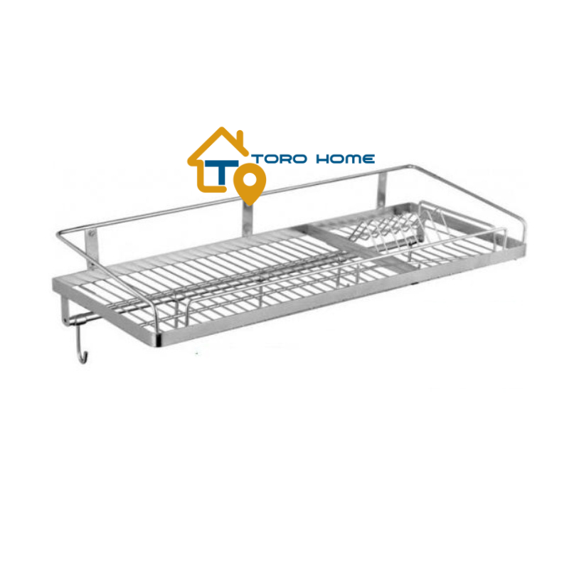 Kệ chén bát đa năng 1 tầng dạng vít tường inox 304 cao cấp kc10 toro home