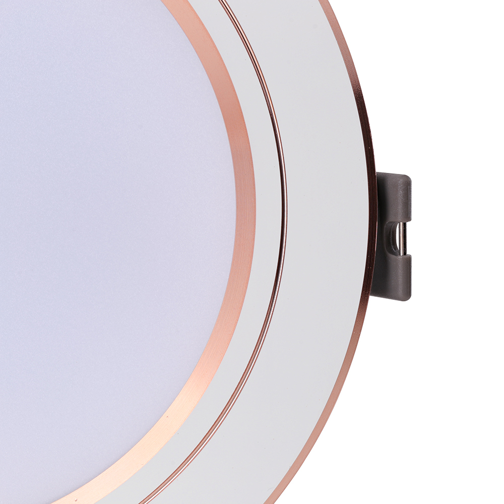 Đèn LED Downlight đổi màu AT10 110/12W (G) SS [viền vàng]