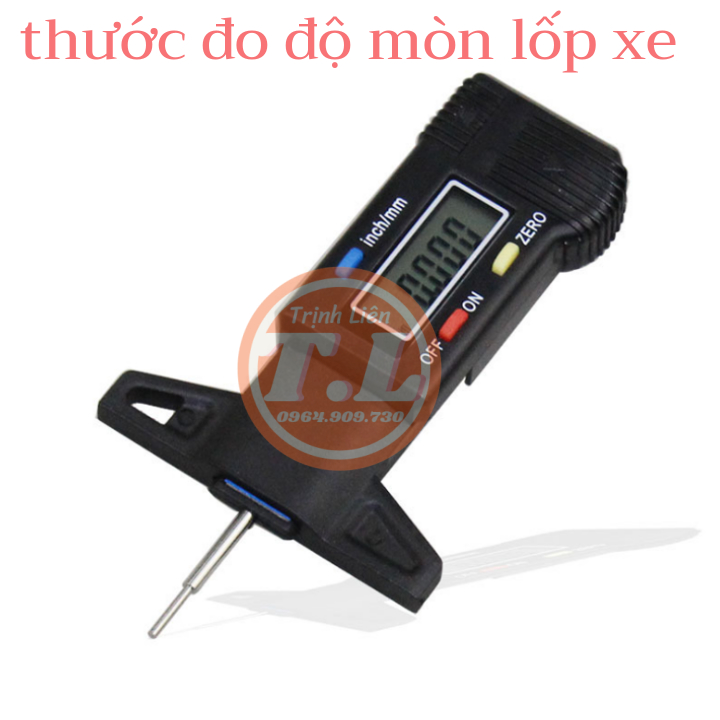 Thước điện tử đo độ hao mòn lốp xe ô tô xe máy,dụng cụ đo đạt lốp xe
