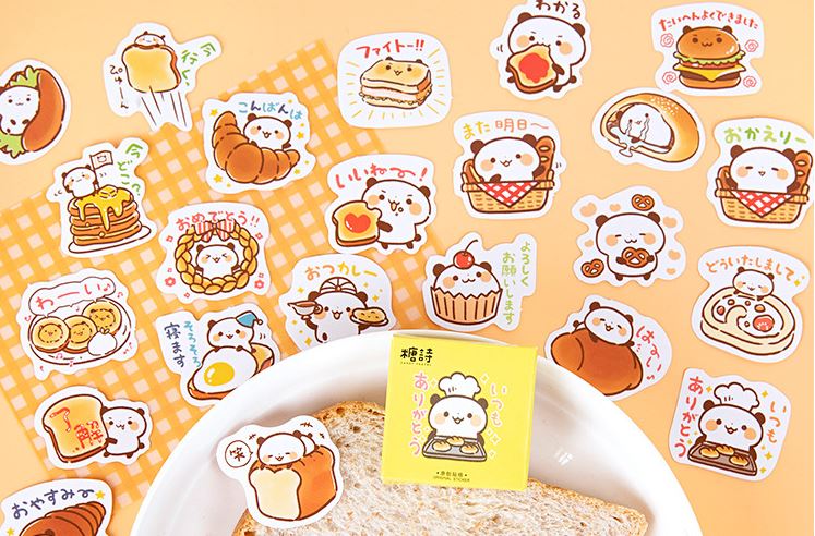 Bộ 46 Sticker Đầu Bếp Gấu E104