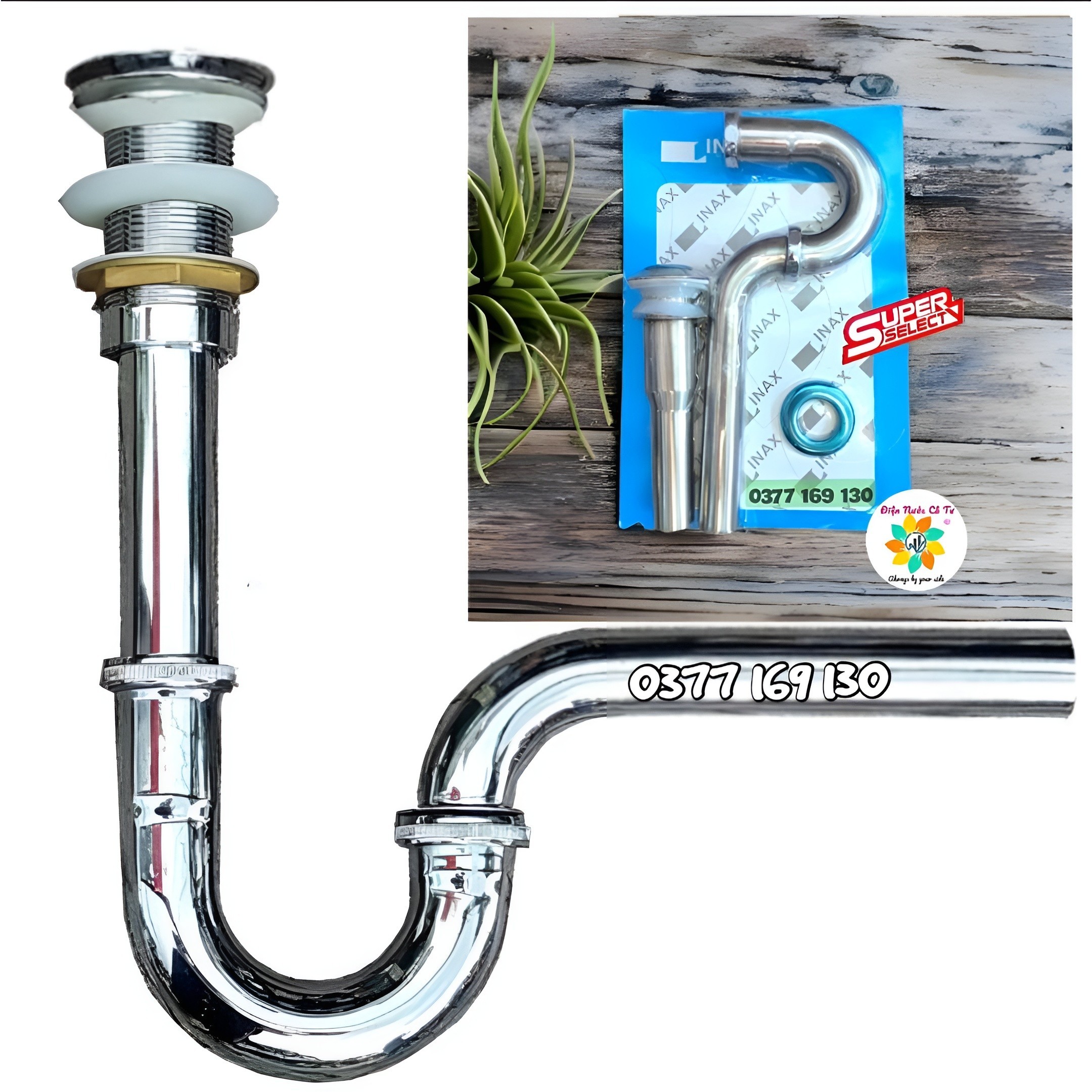Bộ xả LAVABO INOX - bộ xả lavabo chữ P