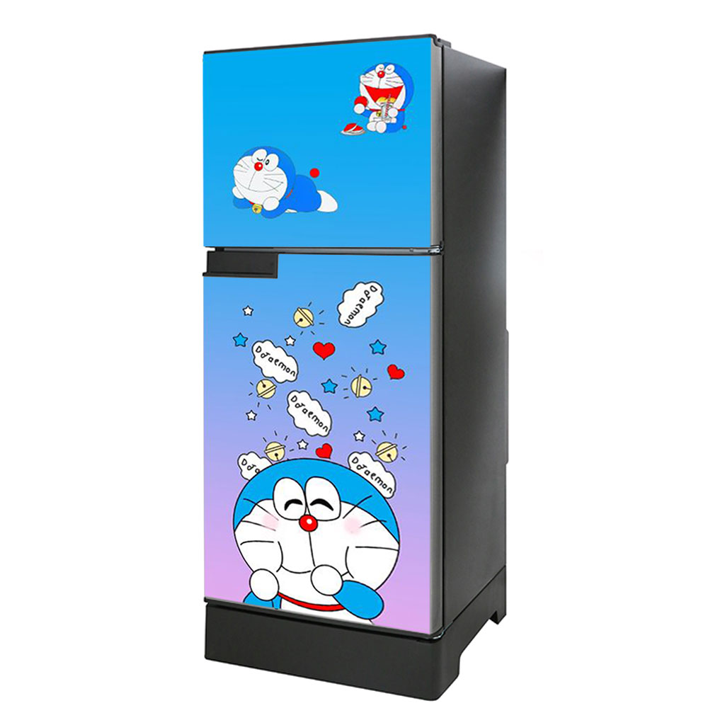 [HCM]Decal dán trang trí tủ lạnh Doraemon Mẫu 03