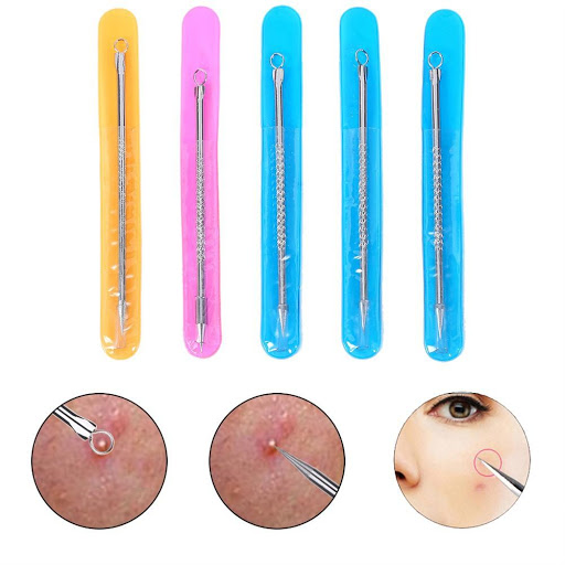 3 Cây nặn mụn 2 đầu bằng thép không gỉ