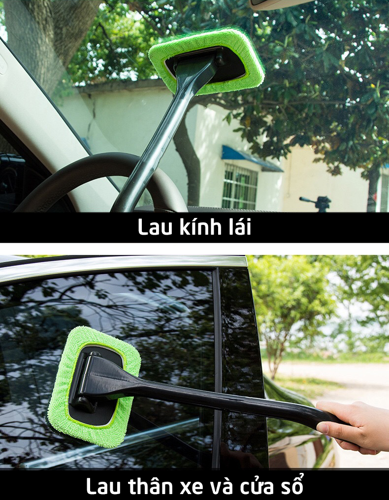 Chổi lau kính ô tô kính cửa nhà cầm tay đa năng chống xước nhỏ gọn dễ sử dụng