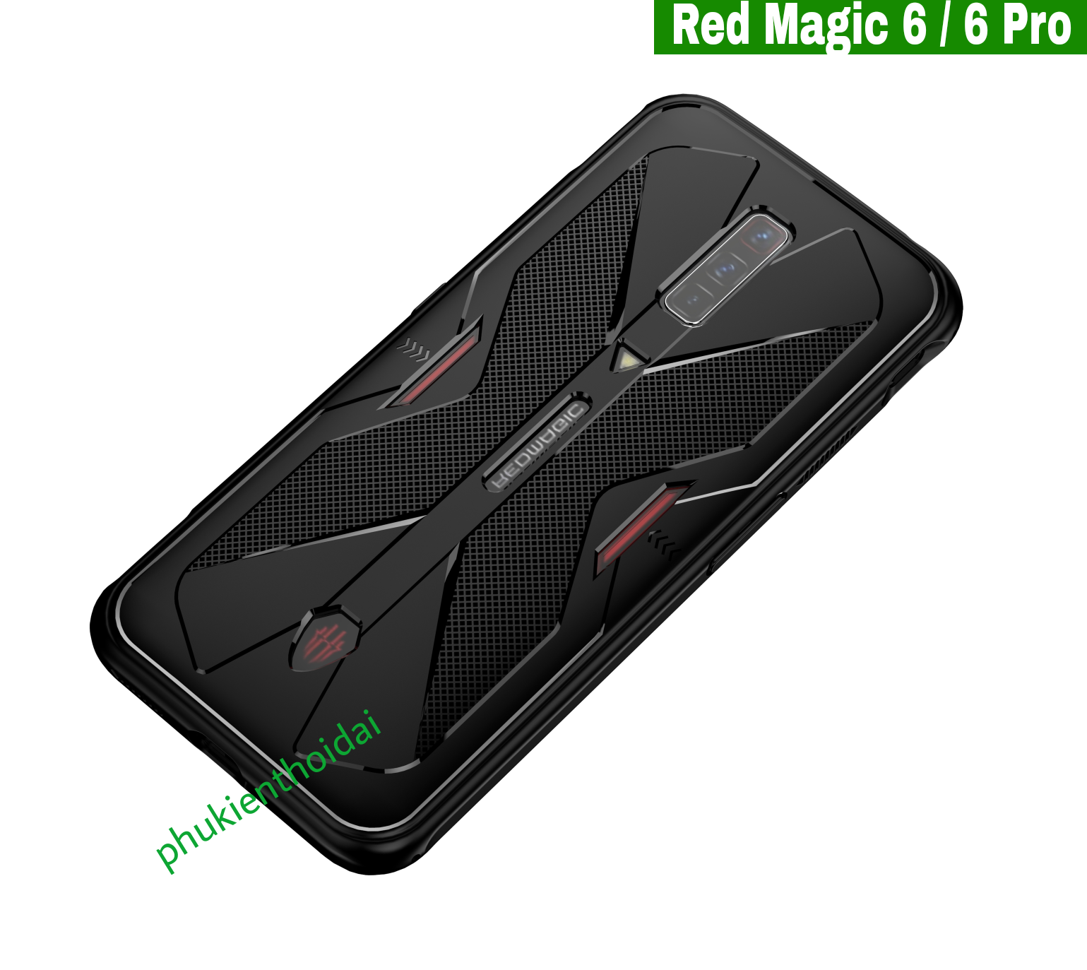 Ốp lưng Red Magic 6 / Magic 6 Pro kiểu dáng Gaming chống sốc thoát khí tản nhiệt thời trang cao cấp