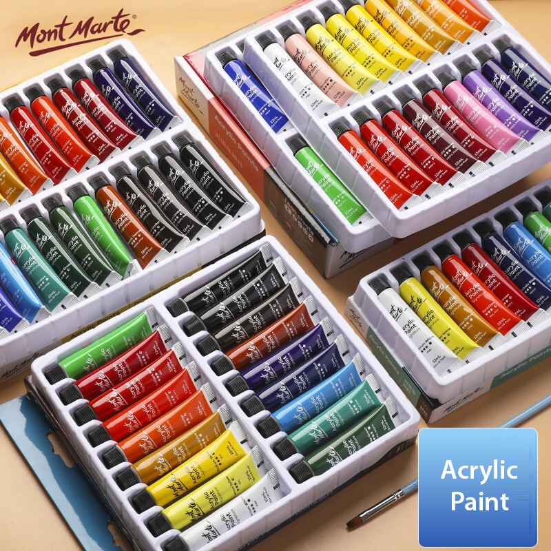 [ TÂM TÂM ]-Bộ Màu Acrylic Mont Marte 12/18/24 Màu x 12ml, Mont Marte Acrylic Paints