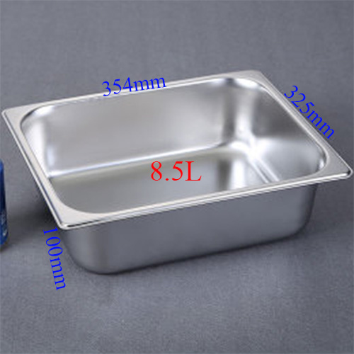 (inox dày) Khay inox GN 2/3x100mm trưng bày tiệc buffet