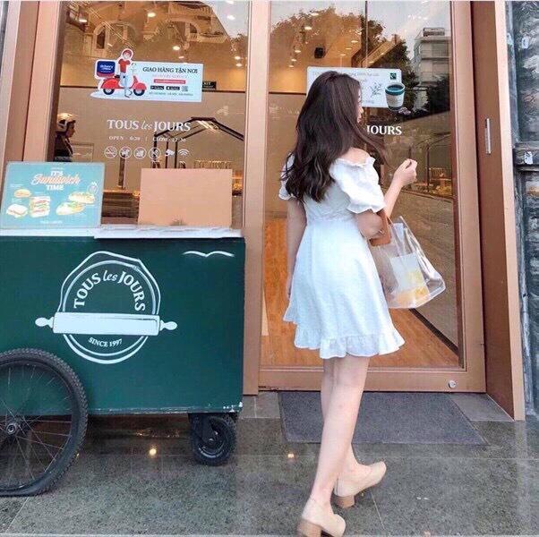 [HCM]ĐẦM NỮ TRỄ VAI CÔNG CHÚA CỰC XINH