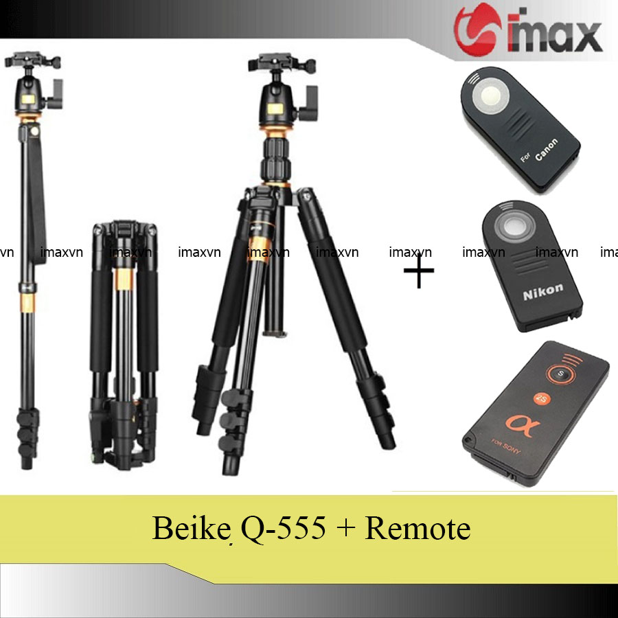 Chân máy ảnh Tripod Beike Q-555 + Remote cho máy ảnh