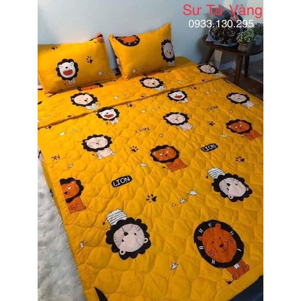 Bộ chăn hè trần bông ga gối 5 món cao cấp loại 1
