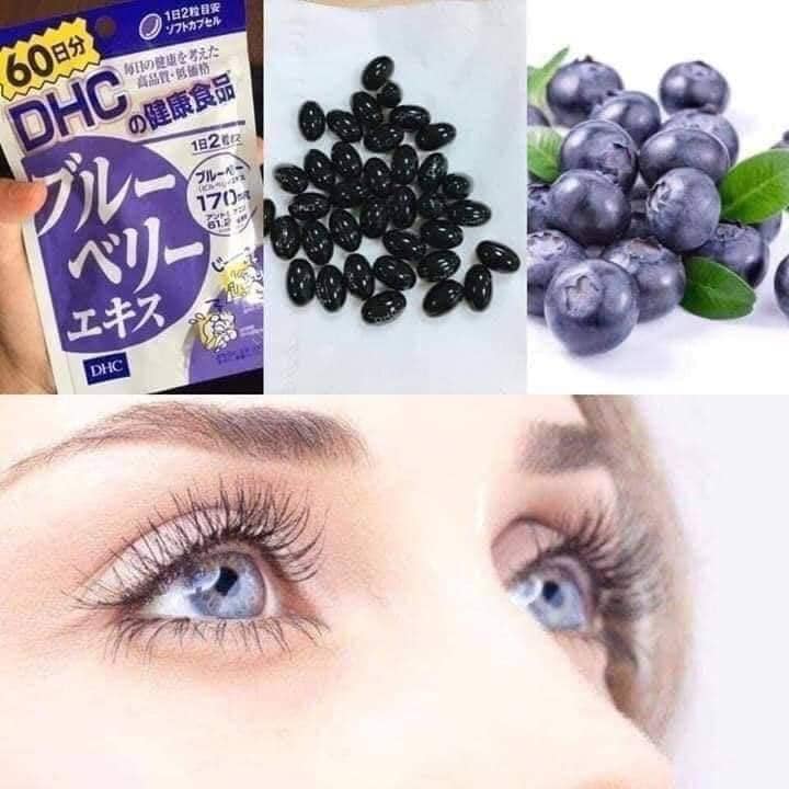 (Túi đựng )VIÊN UỐNG VIỆT QUẤT BỔ MẮT- DHC (made in Japan)
