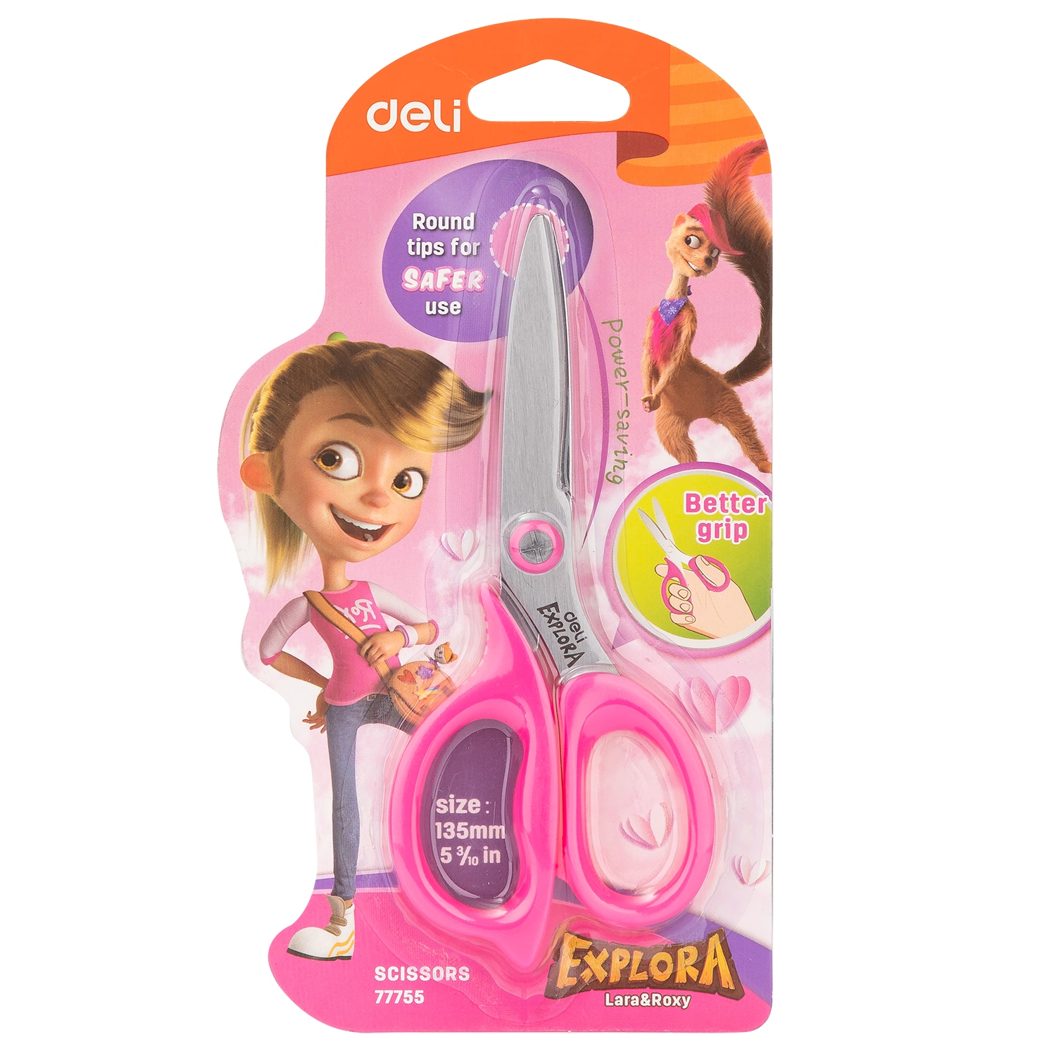 (1 Cây) Kéo học sinh Deli 135mm - Explora - E77755