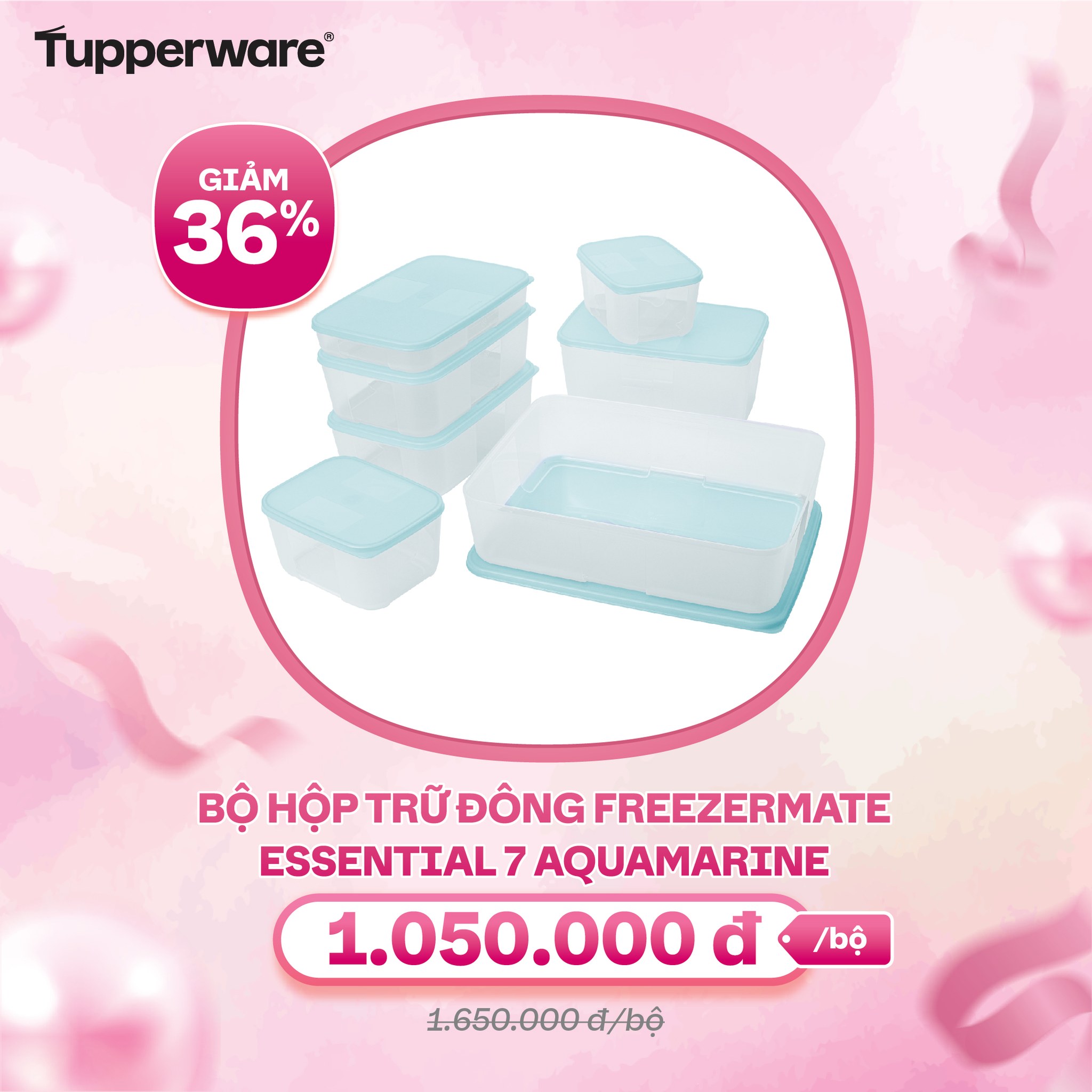 Bộ hộp Trữ Đông Tupperware Freezermate Essential Set 7