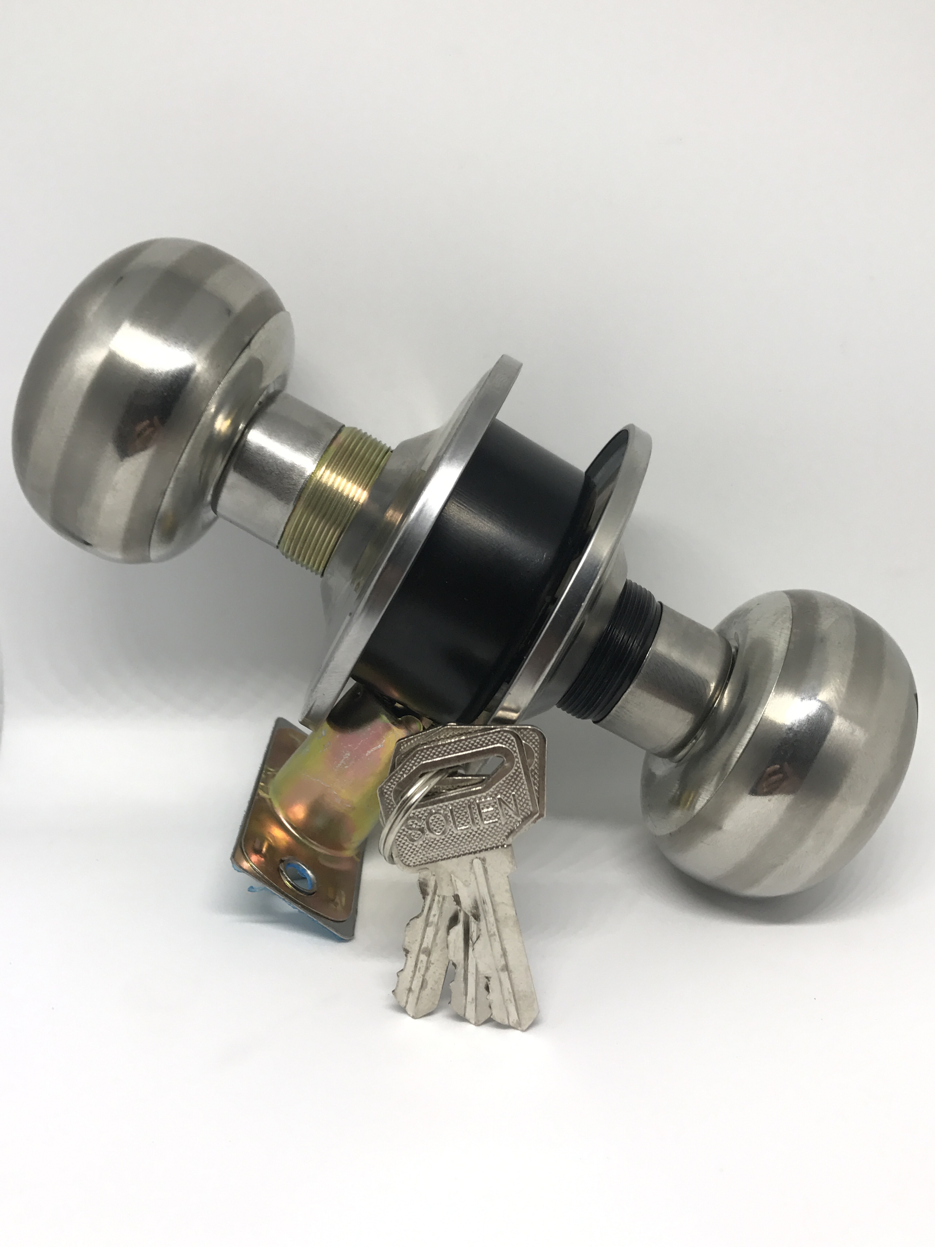 Ổ khoá tay nắm phòng SOLIEN chốt khóa 60mm lắp cho cửa gỗ