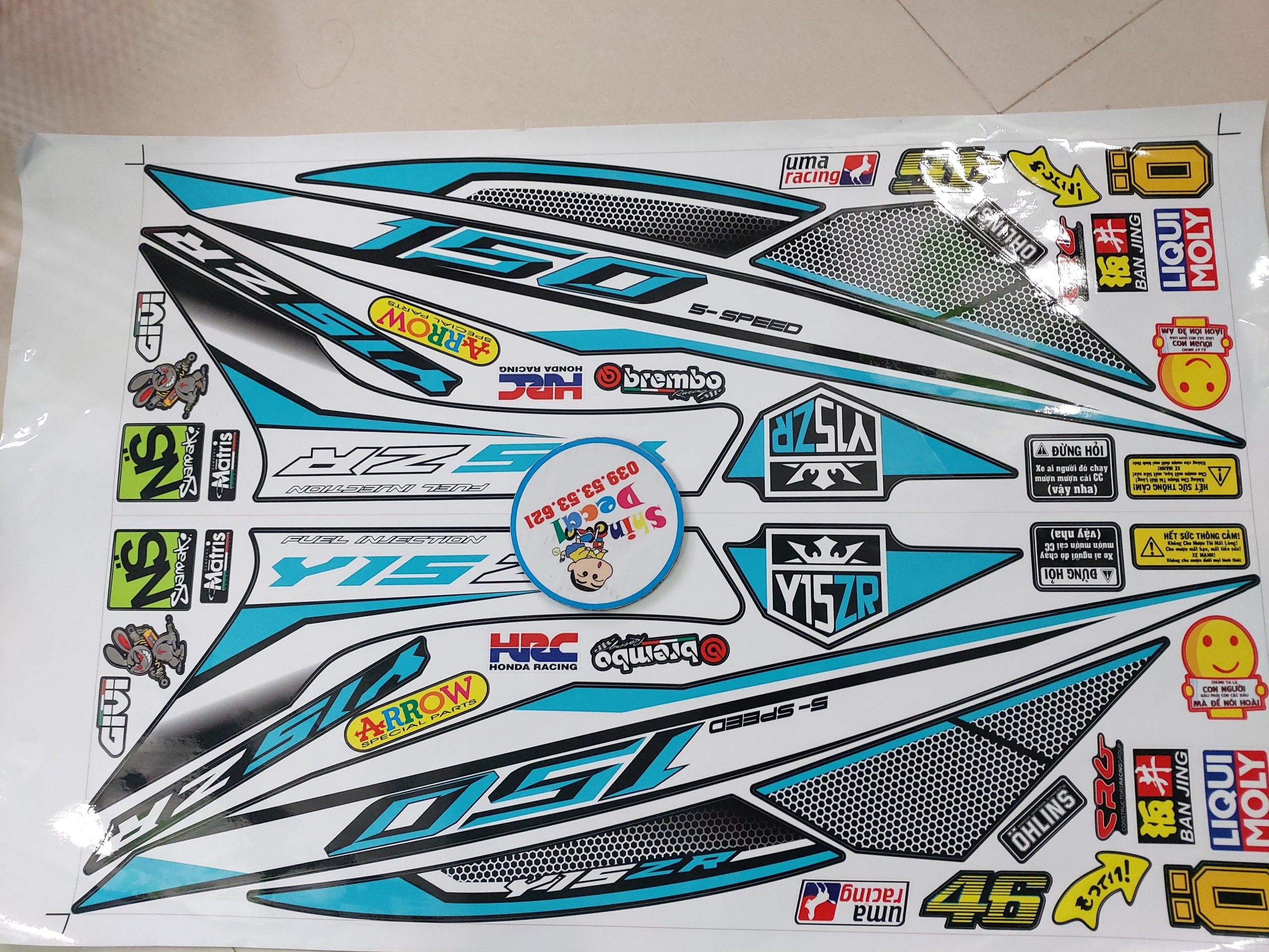 Tem exciter 150 y15zr tổ ong