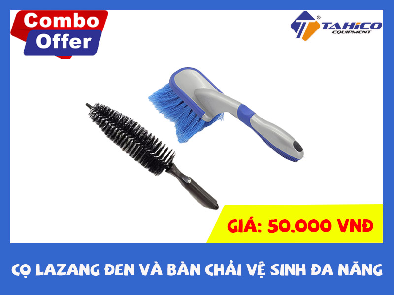 Cọ lazang đen mới và bàn chải vệ sinh đa năng