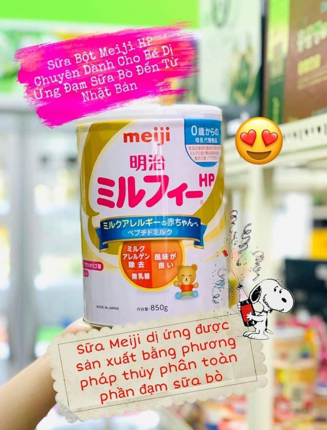 Sữa Meiji Hp cho bé dị ứng đạm bò