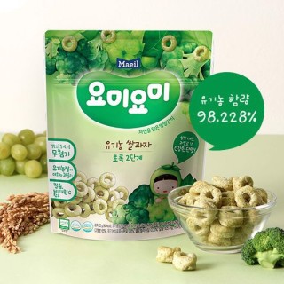 Bánh gạo ăn dặm hữu cơ Yummy Yummy Maeil vị nho & bông cải xanh cho bé từ 12 tháng tuổi gói 25g - Bánh ăn dặm Hàn Quốc cho bé 100% nguyên liệu hữu cơ - VTP mẹ và bé TXTP037 thumbnail