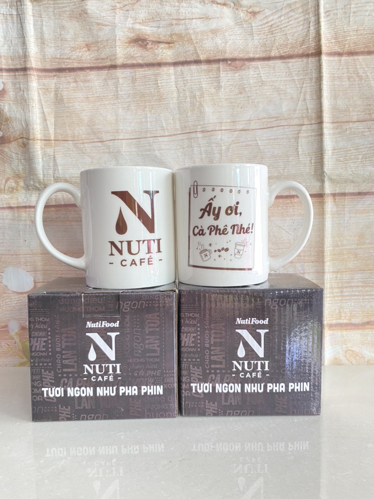 Set 2 ly sứ có quai Nuti Cafe 330ml