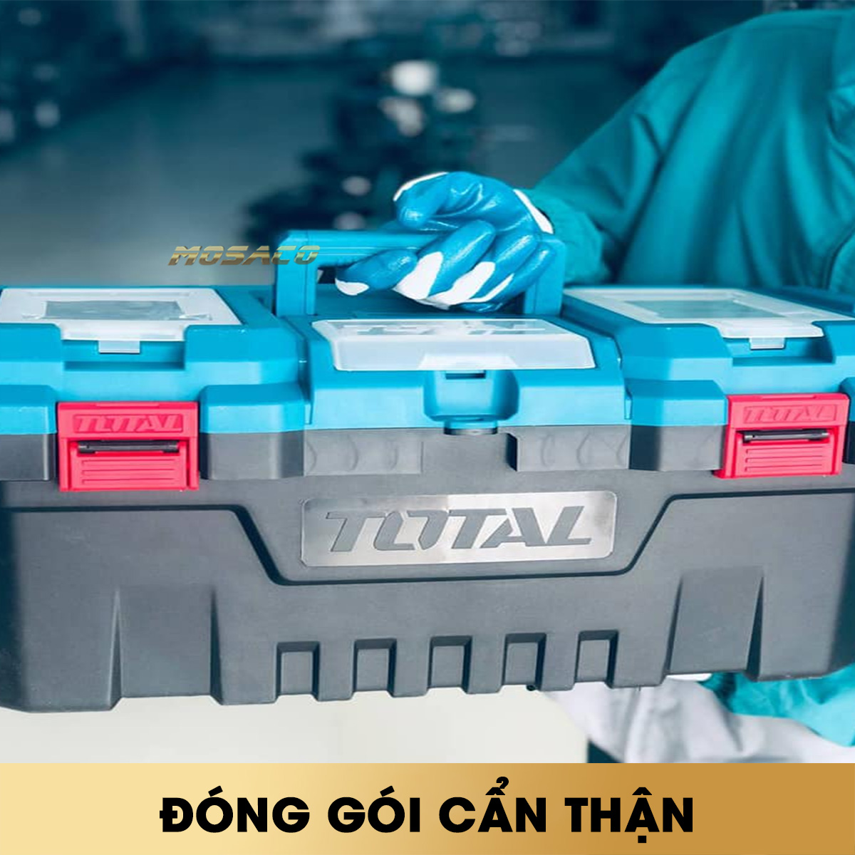 Box plastic tool total TPBX0201 20 inch wrench plastic. Containers for Đồ Craft type large plastic material pp max load 20kg hand grip strength high containing 1 tray plastic long life warranty 6 months, carefully packed-mosaco
