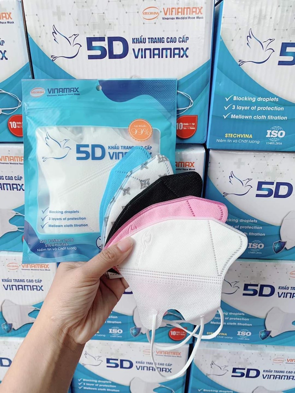 (Thùng 100 cái) Khẩu trang 5D mask NOKA