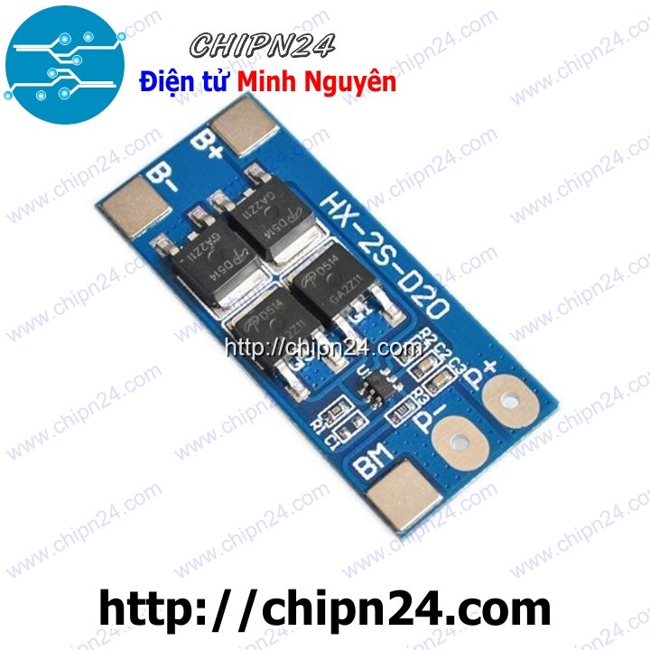 Mạch sạc bảo vệ pin 18650 2 cell 20a