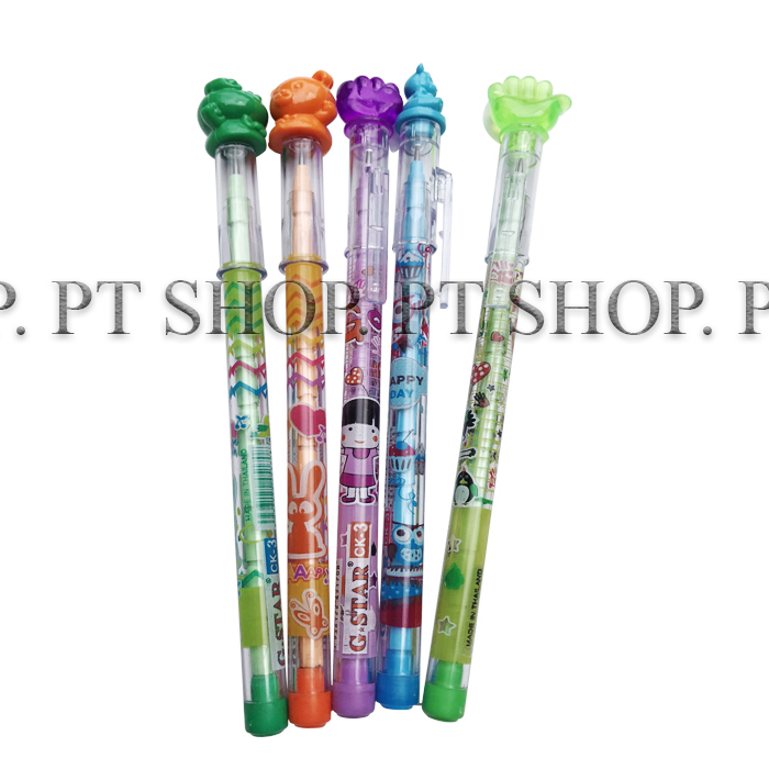 COMBO 10 CÂY VIẾT CHÌ KHÚC CK-3 NẮP HÌNH THÚ