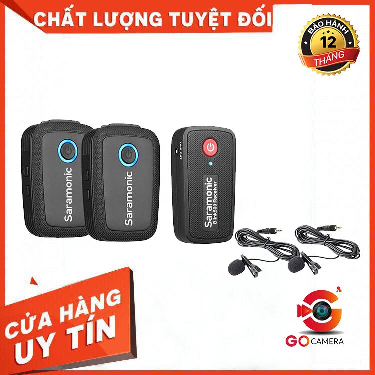 MICRO THU ÂM KHÔNG DÂY SARAMONIC BLINK 500 B2 (TX + TX + RX) 2 PHÁT + 1 THU