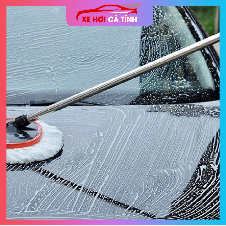 Chổi rửa xe ô tô , lau kính , sàn nhà sợi mềm 2 trong 1 kèm vòi nước đa năng tiện lợi hàng tốt bền bỉ tạo bọt, cây lau xe xịt nước