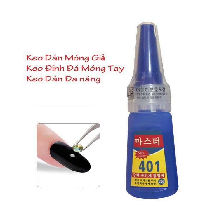 KEO DÁN MÓNG TAY 401 SIÊU BỀN CHẮC - 20G/CHAI