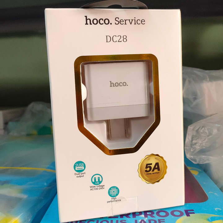 [HCM]Cốc sạc đa năng Hoco DC28 2 cổng usb max 5.0A