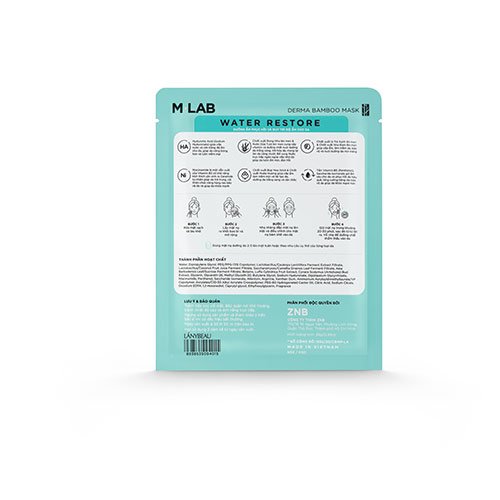 Mặt nạ sợi tre cấp ẩm dưỡng trắng da sáng da MLAB