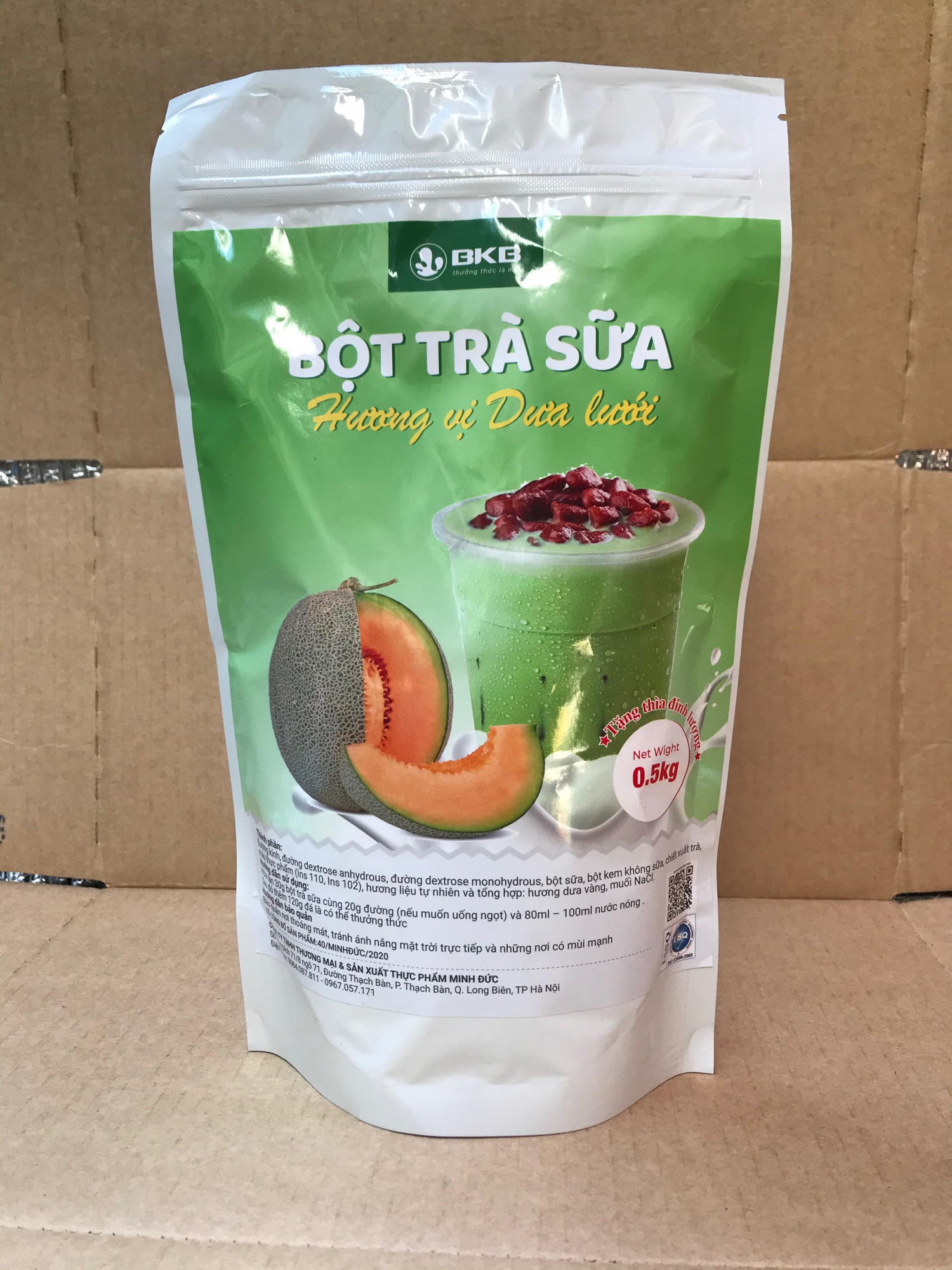 Bột trà sữa dưa lưới pha sẵn gói 500gam