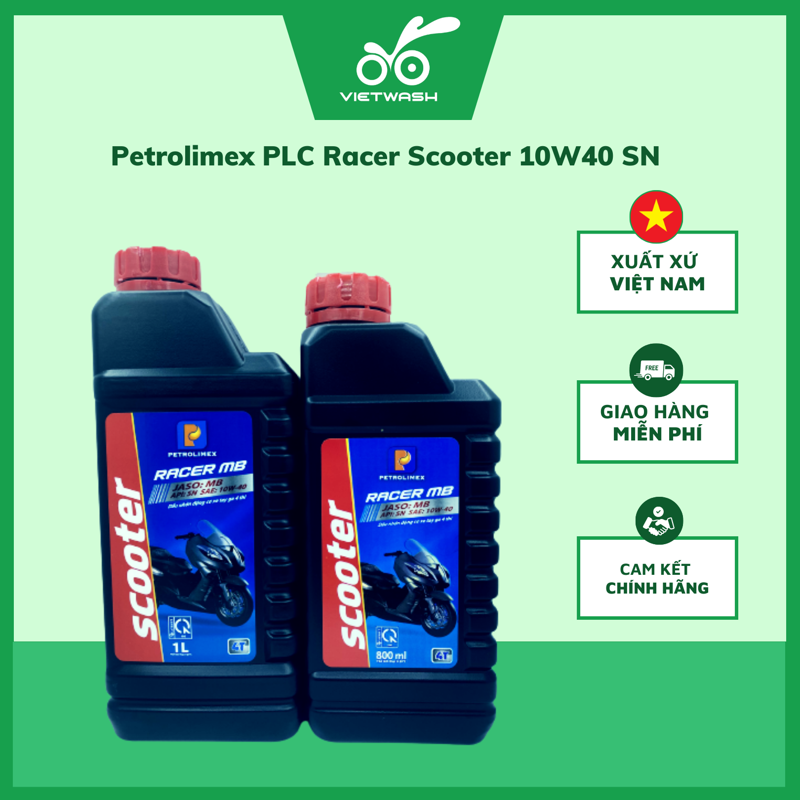 PETROLIMEX Nhớt xe ga Petrolimex PLC Racer Scooter 10W40 API SN 800ml1L ...