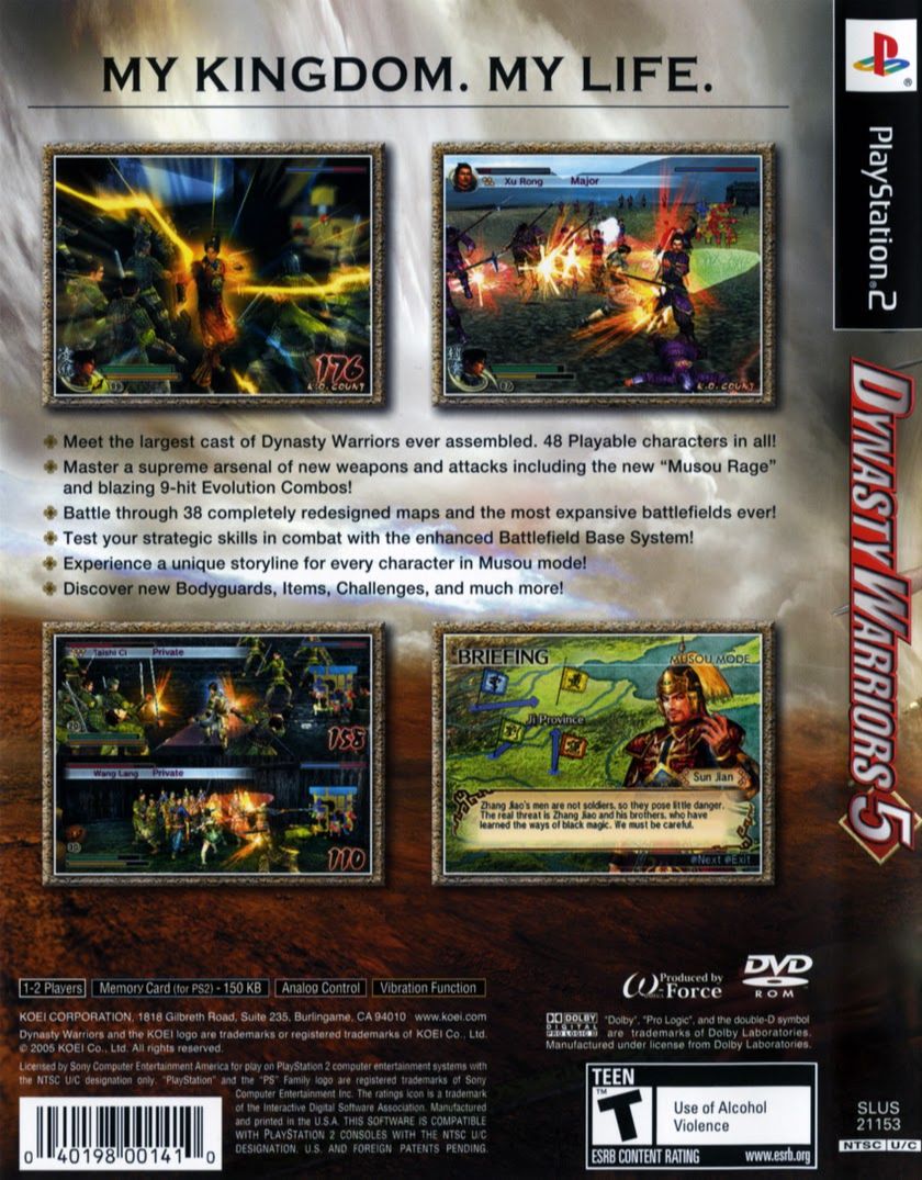 Đĩa game PS2, Dynasty Warriors 5. 10 đĩa tặng 1