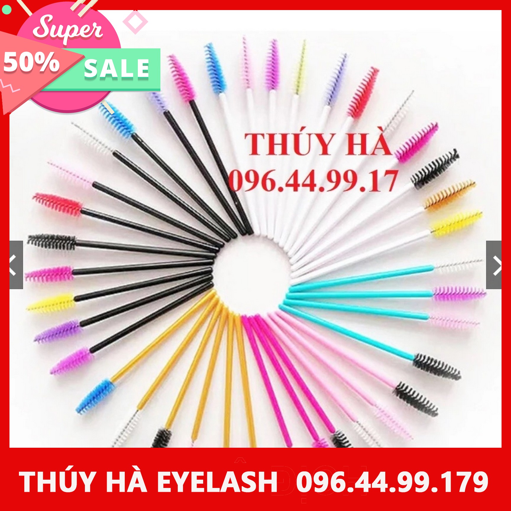 [HCM]Chổi chải mi nối ( BỊCH 50 CÂY)_dụng cụ nối mi_THÚY HÀ
