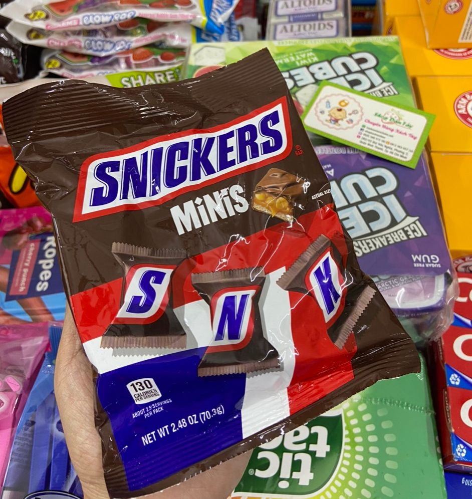 Socola Snickers Minis nhân đậu phộng gói 70g