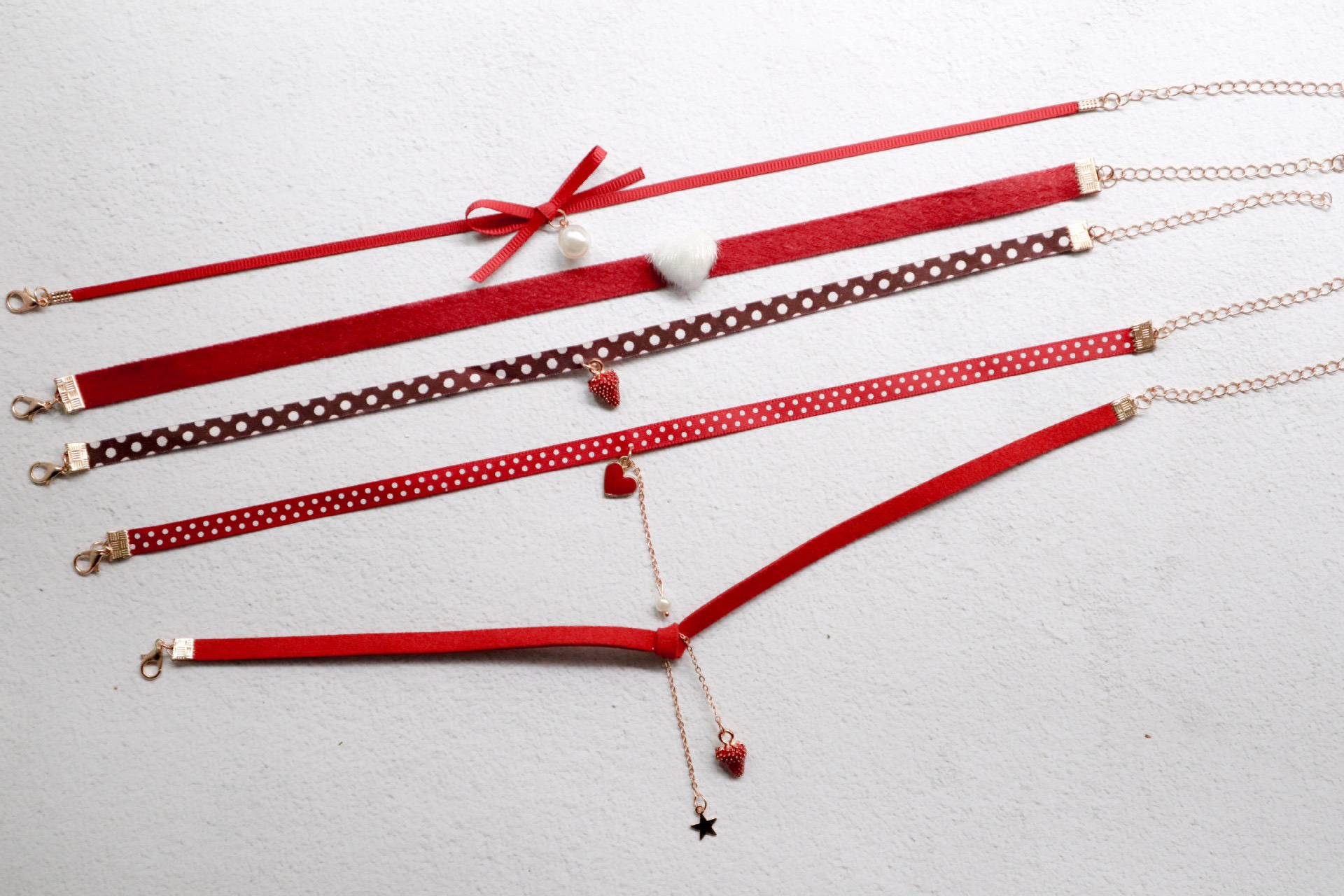 Chocker BST màu đỏ cherry xinh xắn A-CK129-134 Mayconner