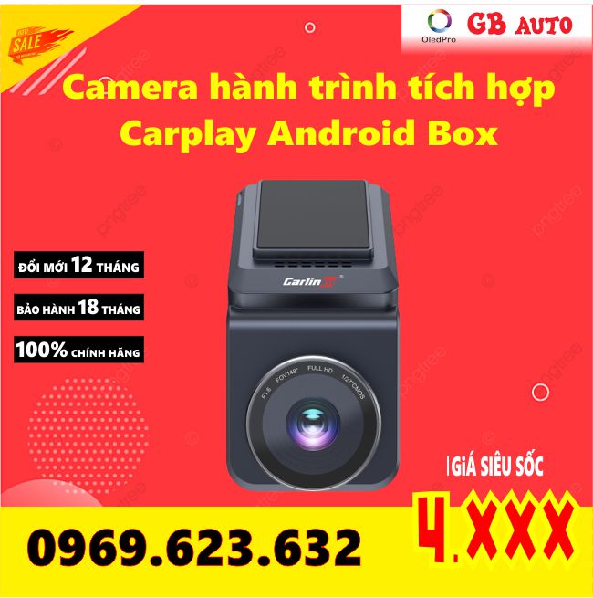 Camera hành trình tích hợp carplay android box , ram 4g /64g biến màn hình zin thành màn android