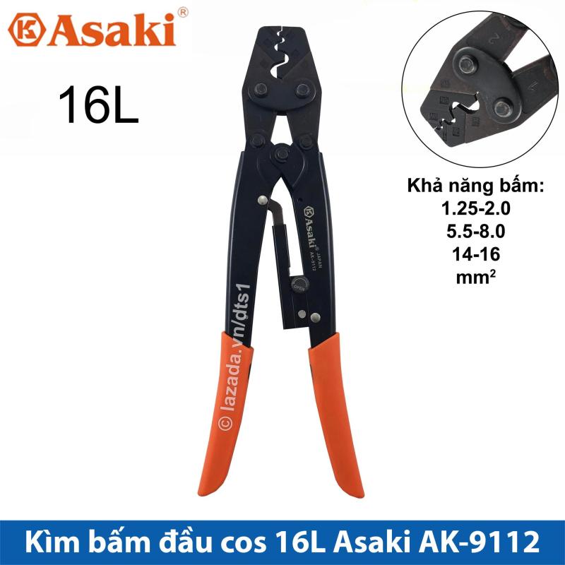 Kìm bấm cos 16L 1.25 - 16mm2 Asaki AK-9112 - Kềm bấm cốt 16L (Kìm bấm đầu cote Asaki)