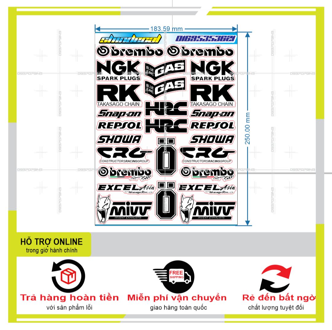 Logo sticker in decal trong suốt