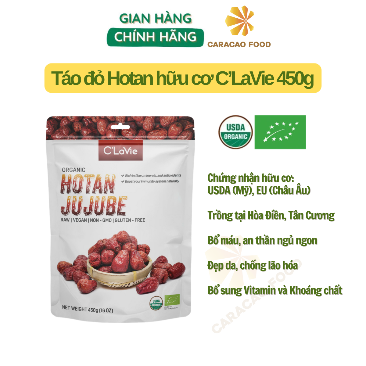 Táo đỏ hữu cơ C'LaVie 450g