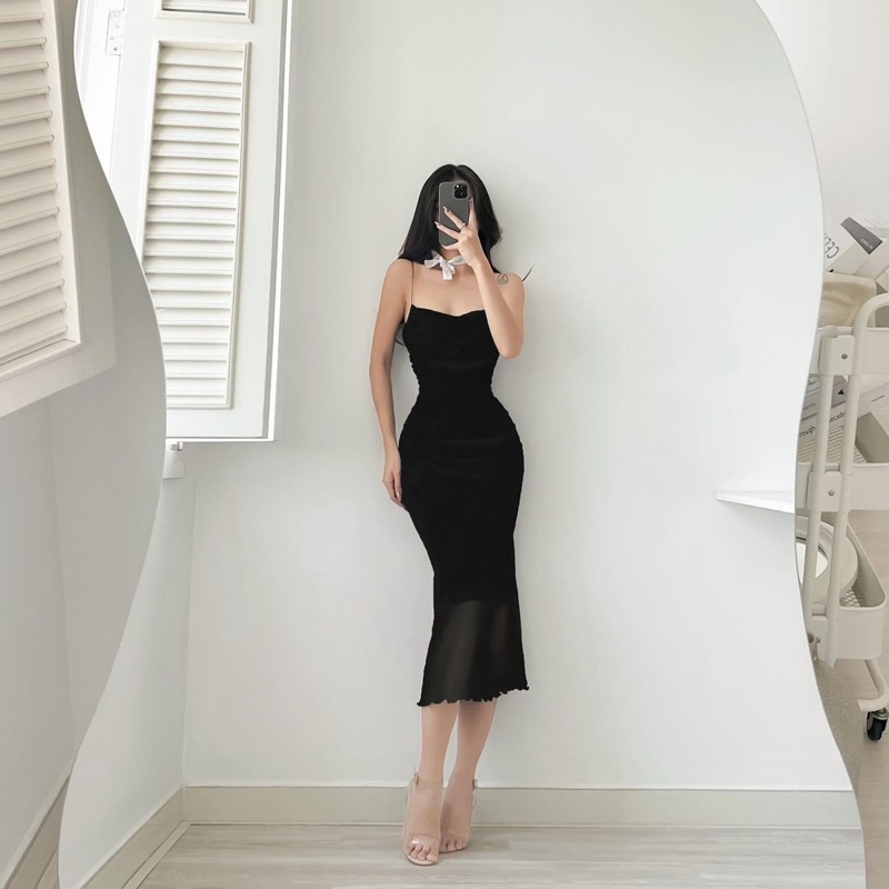 Đầm body lưới đuôi cá (SN022)