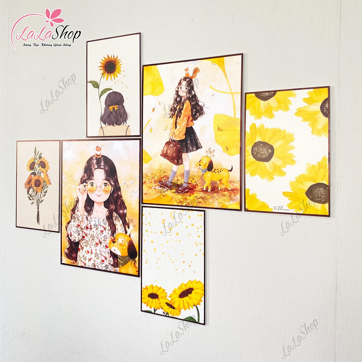 Bộ tranh dán tường 7 tấm Siêu anh hùng decor phòng bé Pikachu, Minion, Doraemon in formex - Có ảnh thực tế - Tranh dán tường phong có sẵn keo tranh bộ treo phòng ngủ giá rẻ