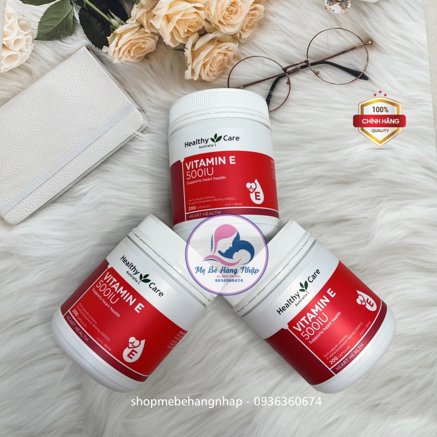 Vitamin E Healthy Care 500Iu, 200 Tablets
