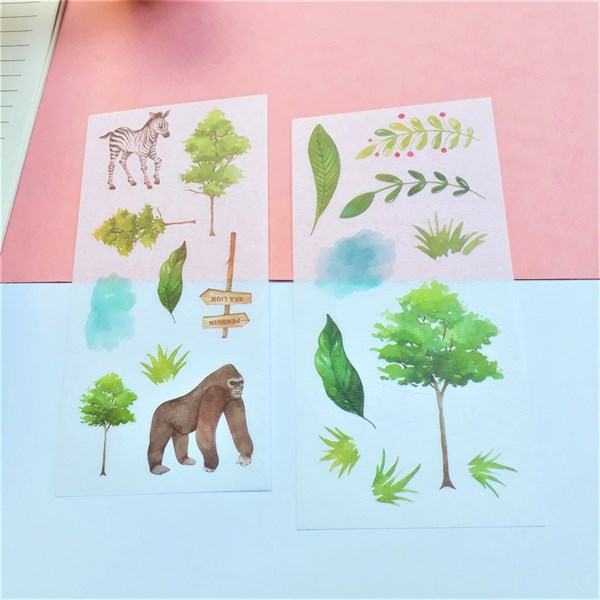 [HCM]Bộ 6 Tấm Sticker Dán Trang Trí - Động Vật