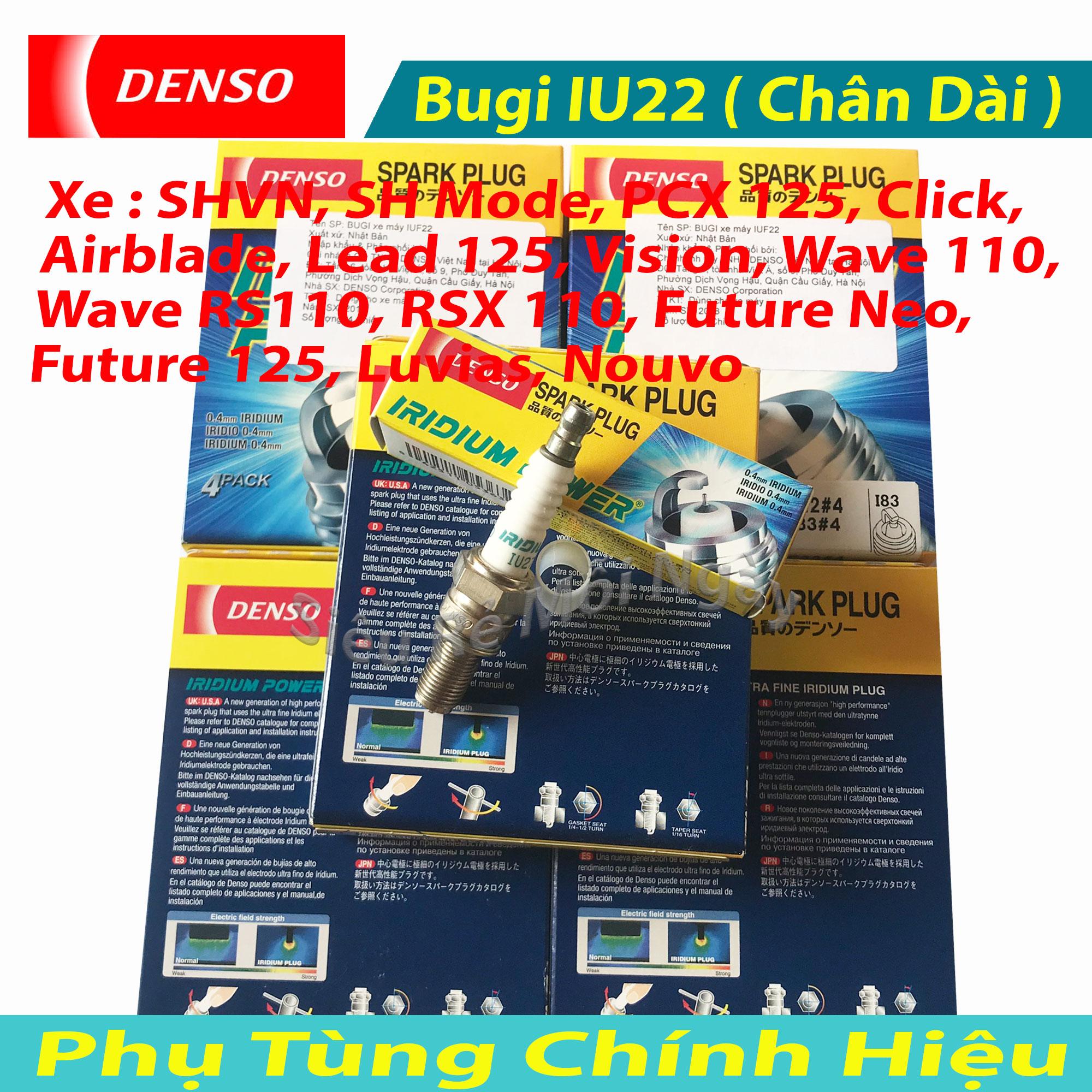 [HCM]Bugi Iridium Denso IU22  ( Chân Dài )