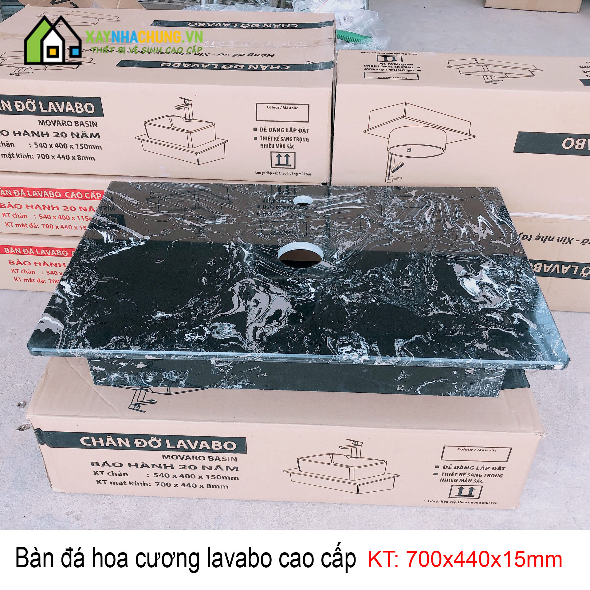 Bàn đá lavabo rửa mặt cao cấp