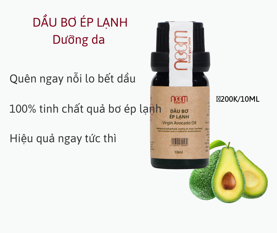 Dầu Bơ Ép Lạnh Noom (10ml/ 30ml) – Virgin Avocado Oil Noom