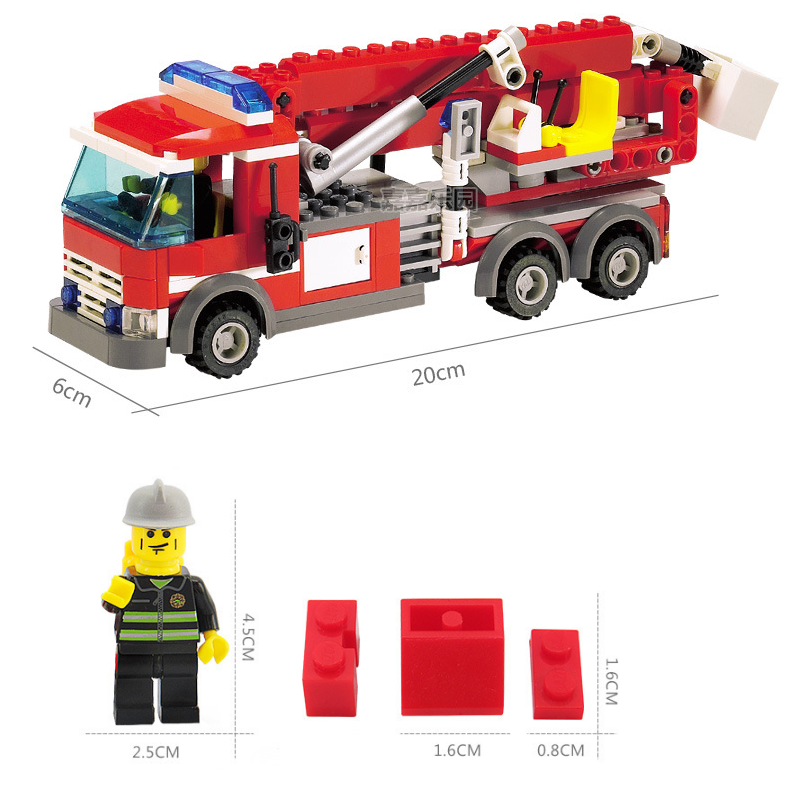 Bộ Lego Xếp Hình Xe Cứu Hỏa ( 244 Chi Tiết)